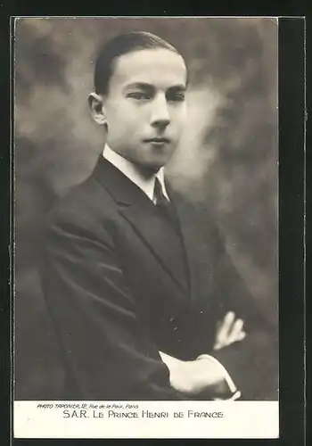 AK Le Prince Henri de France als junger Mann im Anzug