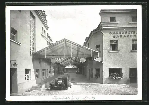 AK Nürnberg, Grand Hotel, Einfahrt zur Garage