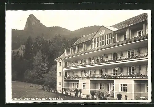 AK Dorf Kreuth / Obb., Hotel Waldsanatorium Dr. May