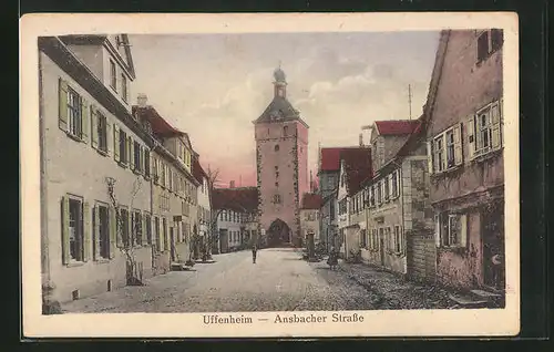 AK Uffenheim, Blick in die Ansbacher Strasse