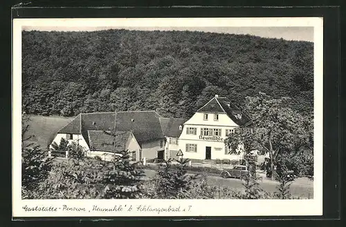 AK Schlangenbad i. T., Gasthaus und Pension Neumühle