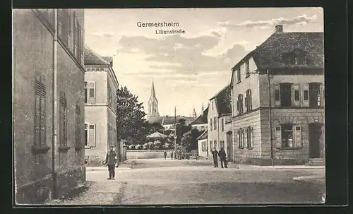AK Germersheim, Blick in die Lilienstrasse