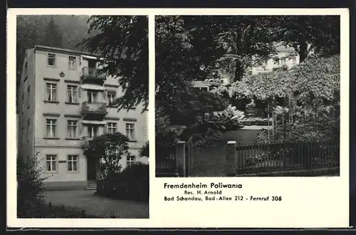 AK Bad Schandau, Hotel Fremdenheim Poliwania, Bad-Allee 212