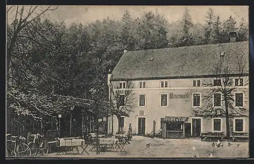 AK Langebrück, Gräfl. v. Brühl`sche Marienmühle im Seitersdorfer Tal