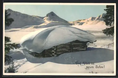 Foto-AK Emanuel Gyger: Adelboden, Am Hahnenmoos-Pass, Regenbolshorn