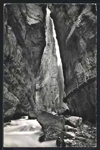 Foto-AK Emanuel Gyger: Grindelwald, Die Gletscherschlucht am untern Grindelwaldgletscher