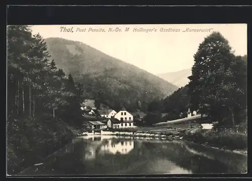 AK Thal, Blick auf M. Mollinger`s Gasthaus Karnerwirt