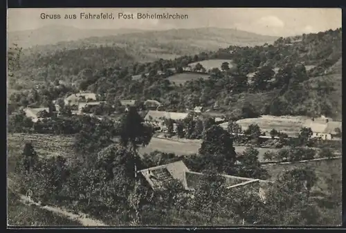AK Fahrafeld, Panorama vom Berg aus gesehen