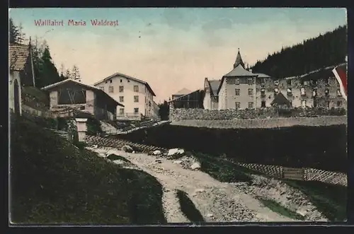 AK Maria Waldrast, idyllische Wallfahrt