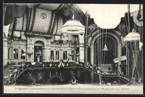 AK Paris, Exposition Internationale de Locomotion Aerienne Grand Palais des Champs Elysees