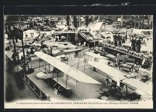 AK Paris, Exposition Internationale de Locomotion Aérienne Grand Palais des Champs Elysées