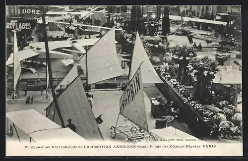 AK Paris, Exposition Internationale de Locomotion Aérienne Grand Palais des Champs Elysées