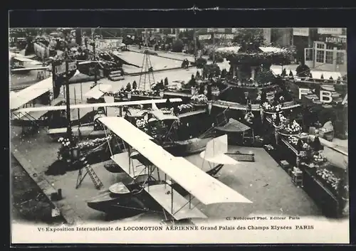 AK Paris, Exposition Internationale de Locomotion Aérienne Grand Palais des Champs Elysées