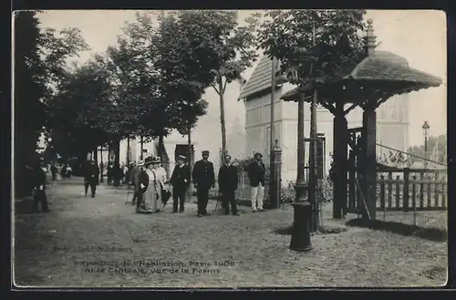 AK Paris, Exposition de l`Habitation 1908, Allée Centrale, Vue de la Ferme