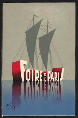 Künstler-AK A. Solon: Foire de Paris, Ausstellung