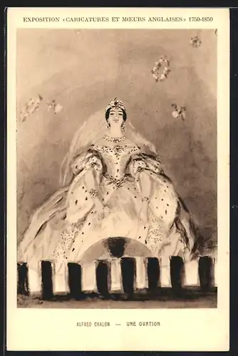 Künstler-AK Paris, Exposition Caricatures et Moeurs Anglaises, Alfred Chalon, Une Ovation