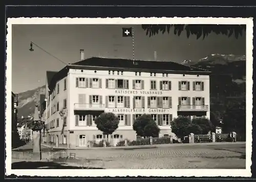 AK Chur, Gasthaus Rätisches Volkshaus, alkoholfreies Gasthaus