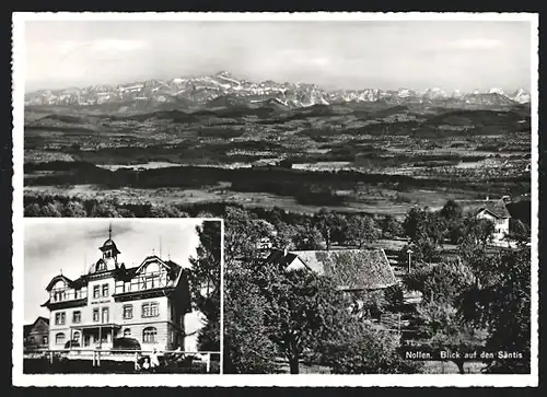 AK Hosenruck, Blick auf den Säntis & Hotel Nollen