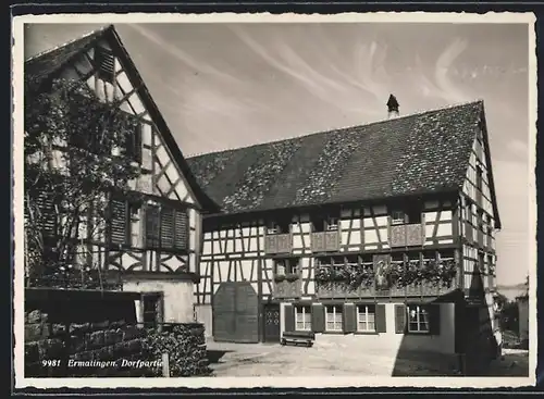 AK Ermatingen, Dorfpartie mit Fachwerkhäusern