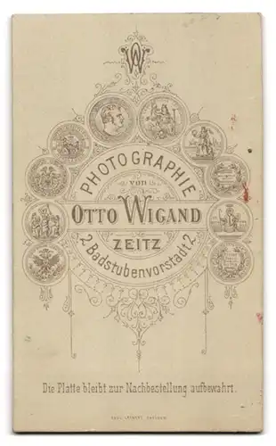 Fotografie Otto Wigand, Zeitz, Badstubenvorstadt 2, Apartes Fräulein im Kleid mit Spitzenkragen