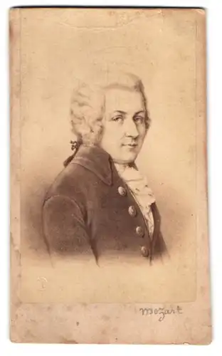 Fotografie E. Desmaisons, Paris, Portrait Wolfgang Amadeus Mozart im Porträt, Komponist