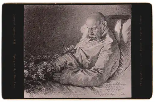 Fotografie Stengel & Markert, Dresden, Portrait Kaiser Wilhelm I. im Sterbebett, Post Mortem