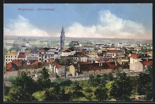 AK Monfalcone, Panoramablick vom Berg