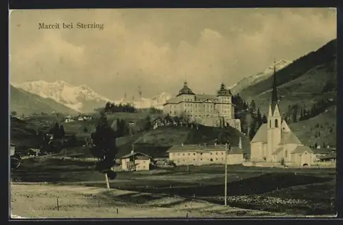 AK Mareit bei Sterzing, Ortsansicht mit Kirche