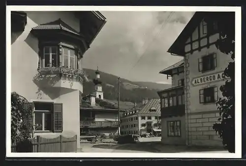 AK Villabassa, Ortsansicht mit Kirche