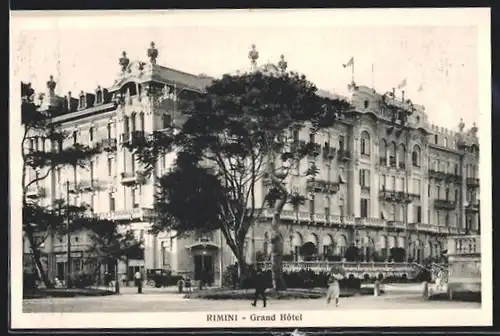 AK Rimini, Grand Hotel, Strassenansicht