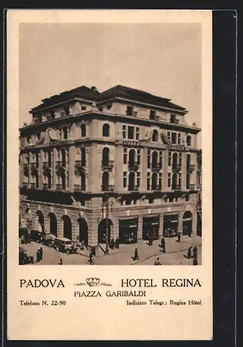 AK Padova, Hotel Regina, Piazza Garibaldi