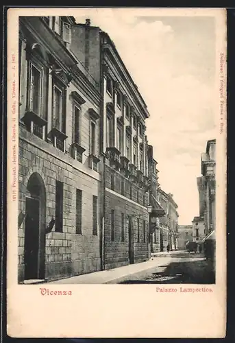 AK Vicenza, Palazzo Lampertico mit Strasse