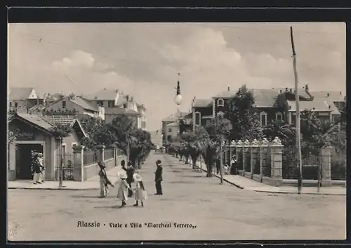 AK Alassio, Viale e Villa Marchesi Ferrero