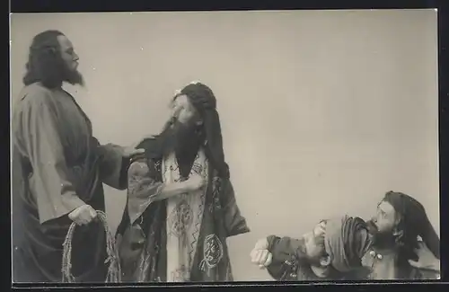 AK Oberammergau, Passionsspiel 1910, Szene mit Christus