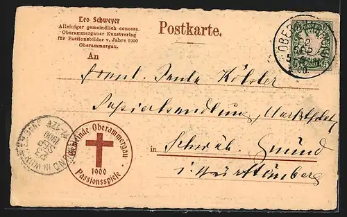 AK Passionsspiele 1900, Die Kreuzigung