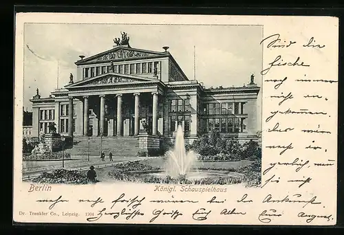 AK Berlin, Am Königl. Schauspielhaus, Gendarmenmarkt