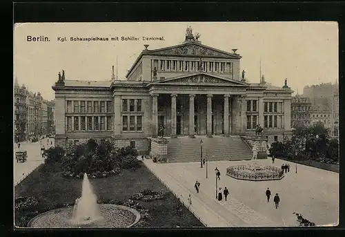 AK Berlin, Gendarmenmarkt mit Schauspielhaus