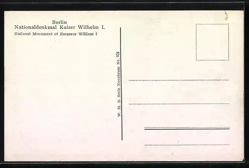 AK Berlin, Nationaldenkmal Kaiser Wilhelm I.