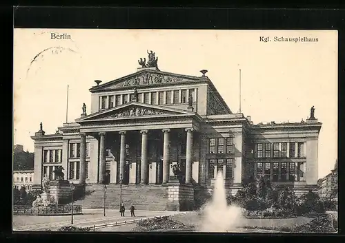 AK Berlin, Ansicht vom Kgl. Schauspielhaus, Gendarmenmarkt