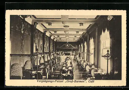 AK Barmen, Vergnügungs-Palast Gross-Barmen, Café