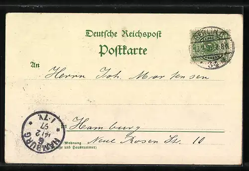 Lithographie Alt-Berlin, Trommler und Ritter am Spandauer Thor