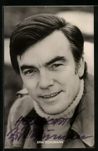 AK Schauspieler Erik Schumann, mit original Autograph