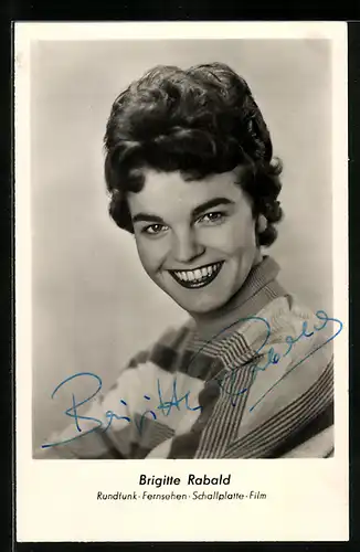 AK Schauspielerin Brigitte Rabald, mit original Autograph