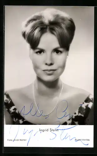 AK Schauspielerin Ingrid Stenn, mit original Autograph