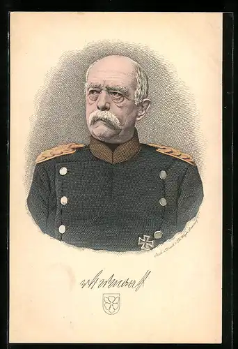 Künstler-AK Portrait Otto von Bismarck