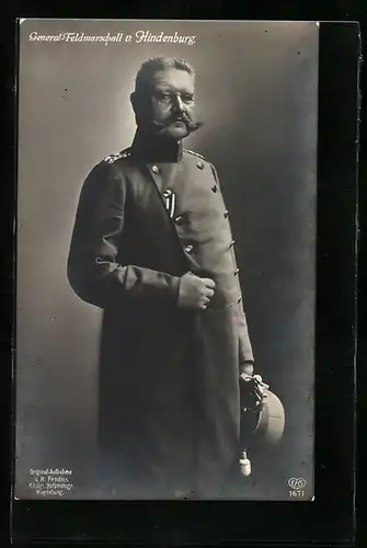 AK Paul von Hindenburg in Uniformjacke