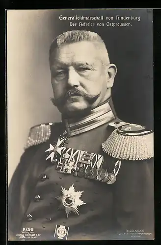 AK Generaloberst Paul von Hindenburg in Uniform