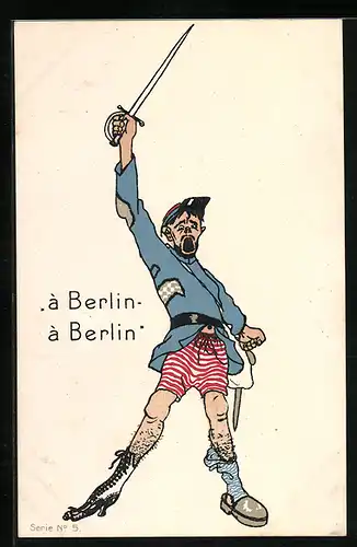 Künstler-AK Französische Propaganda im 1. Weltkrieg