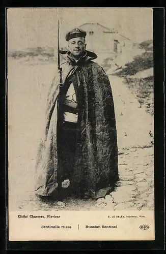 AK Russischer Soldat mit Gewehr und Bajonett