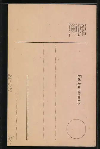 Künstler-AK Handgemalt: Mann mit Nachthemd im Regen